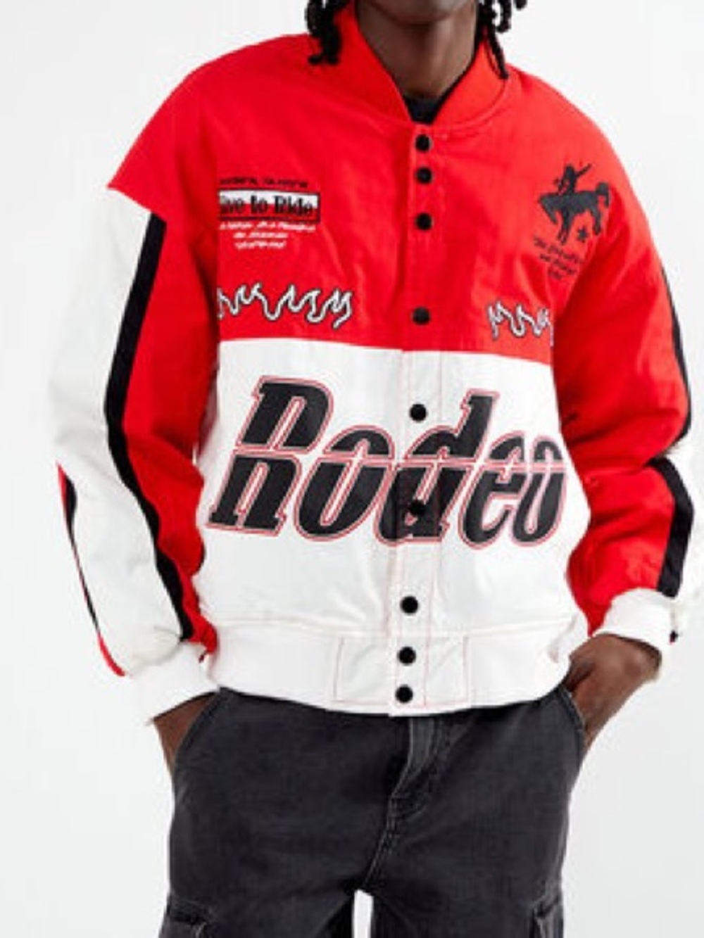 PacSun Rodeo Mens Quilted Bomber Jacket Size M